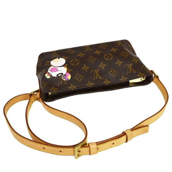 LOUIS VUITTON Trotteur Shoulder Bag Monogram Panda Leather Brown M51241 684RC703 - Picture 13 of 15